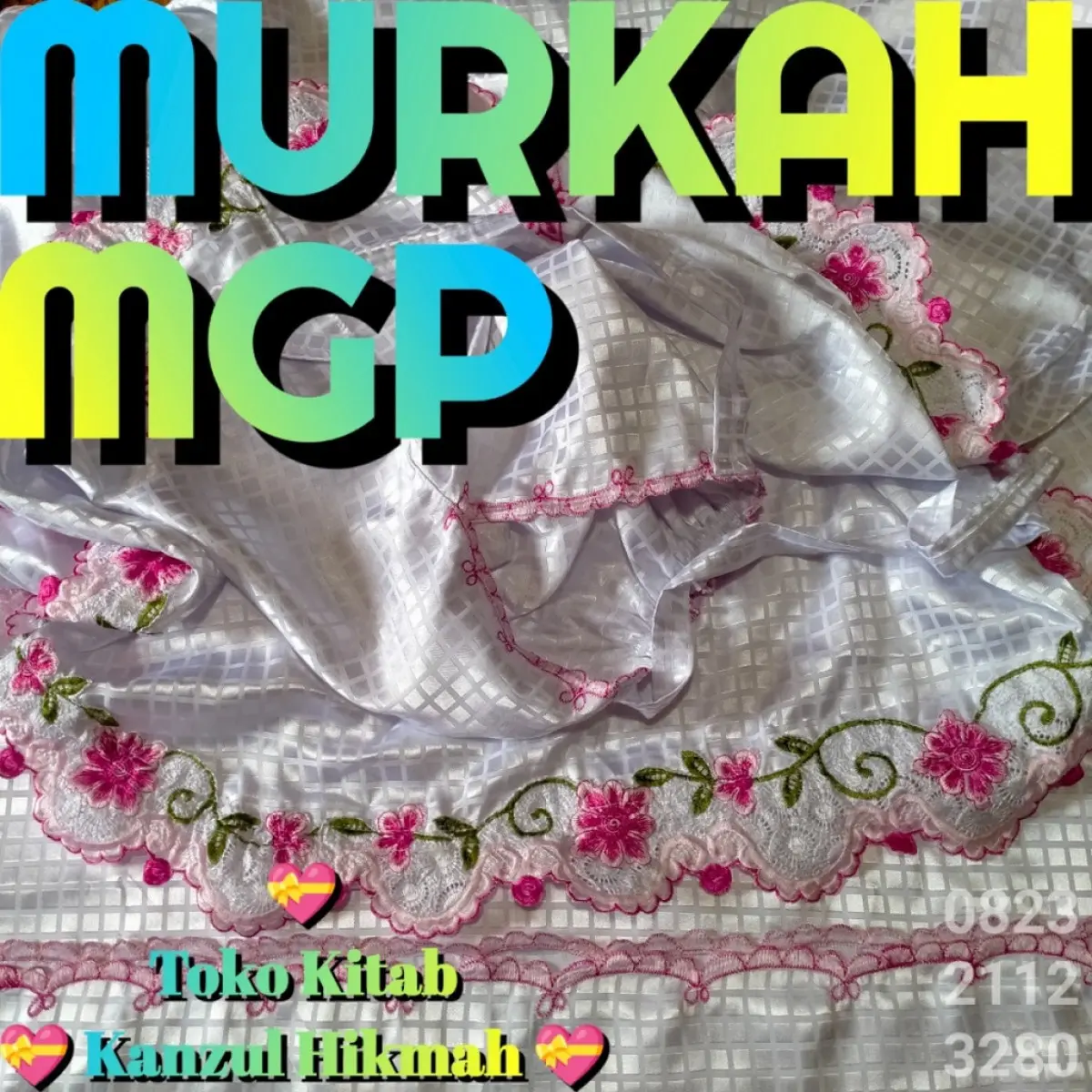 AiA Kh5mgp Murkah Mgp Mukena Gentur Picung Tanpa Lengan Bahan Katun Dan Sutra Polos Dan Bordir Original By L-Fisyuni L-Qonturi - AiA TikTok Kanzul Hikmah [ مقنع القنتوري الفيشوني ]