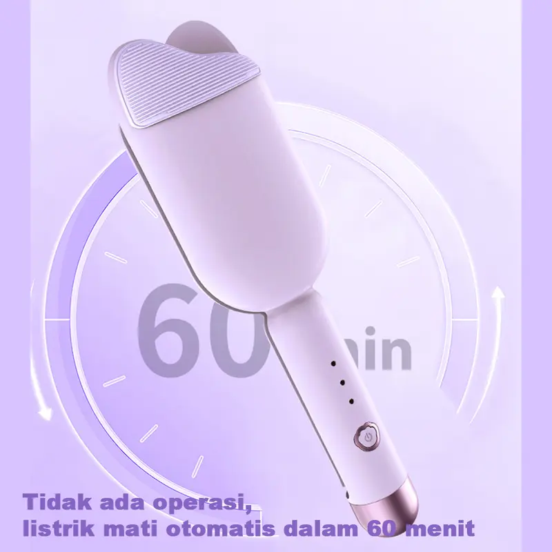【GOOJODOQ】 Hair Curler catokan Pelurus Rambut Ion Negatif Profesional Pengeriting Rambut 32mm Curly Rambut 6
