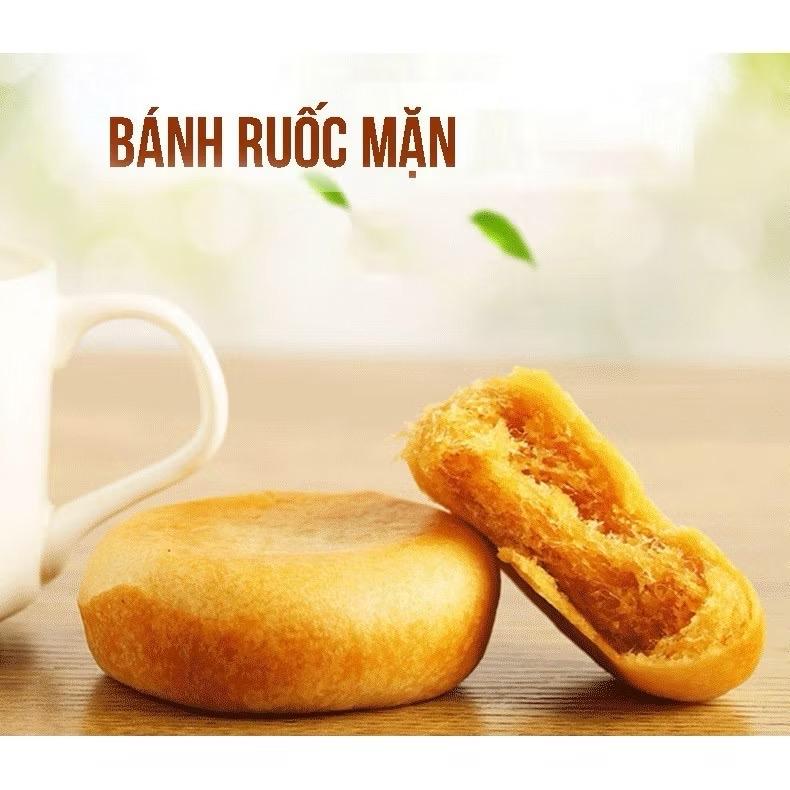 Bánh Cuộn JamBon Vị Thịt Nướng - Bánh Ruốc Mặn Có Nhân Ăn Vặt Food Thức Ăn