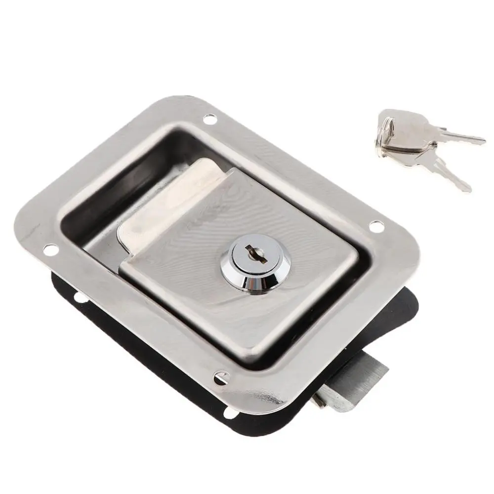 Stainless Door Lock Trailer RV Paddle Handle Latches,