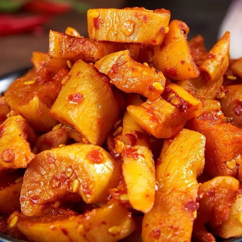 Củ cải cay tứ xuyên muối dầu vừng - Cà la thầu cay tê  Food Chua Food 3