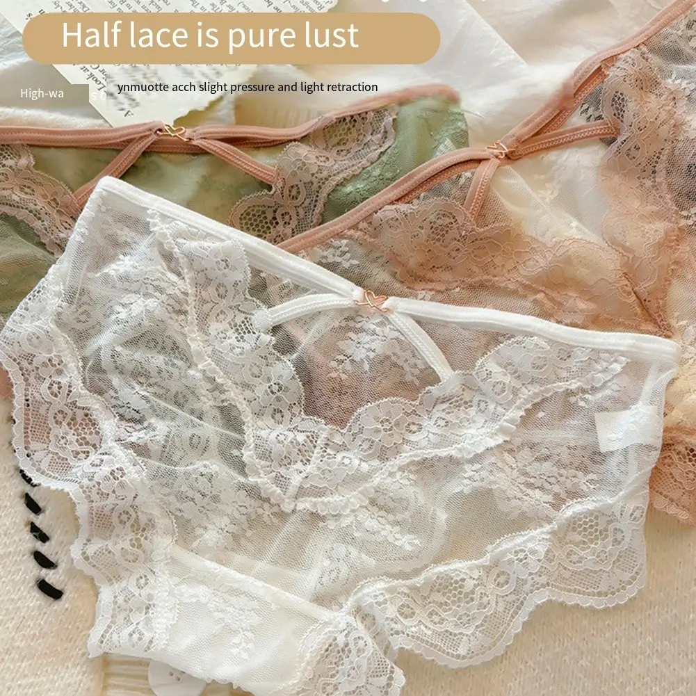 Hot Girl Lace Mesh Jacquard Thin Comfortable Breathable Briefs