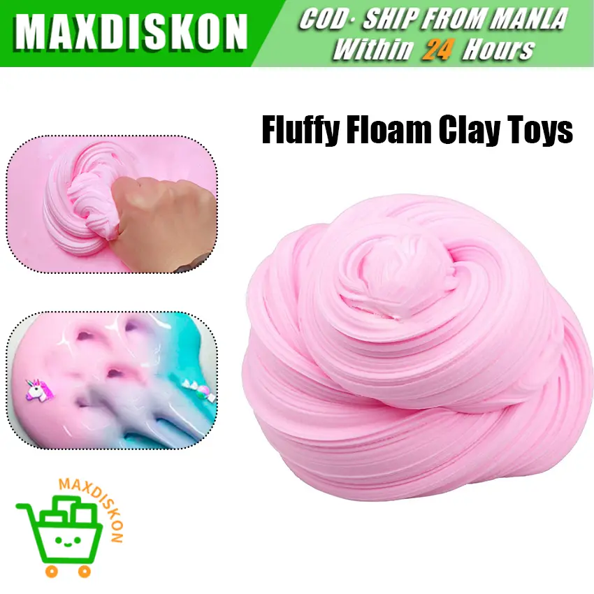110ml/box DIY Fruit Starry Clear Slime Clay Toys For Kids Safe Soft Cotton Fluffy Foam Antistress Toy
