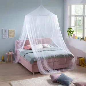 C1 Kelambu Jaring Gantung Tempat Tidur Anti Nyamuk Ukuran 260cm x 60cm Perlengkapan Rumah Aksesoris Tempat Tidur Tirai tirai tempat Tidur Varian Warna Hijau Biru Pink & Putih