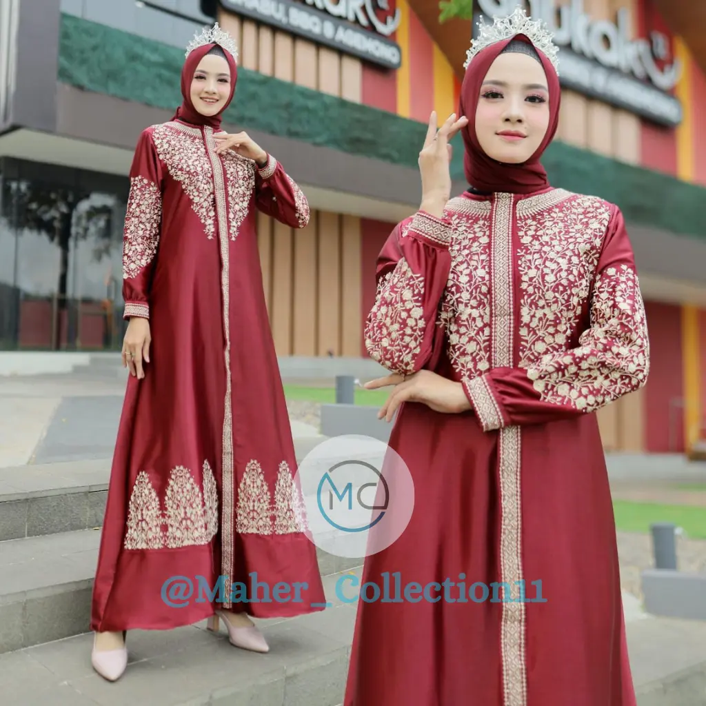 Gamis Bordir Motif Gunung
