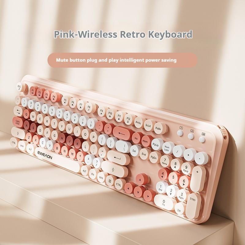 EWEADN Wireless Keyboard, Rechargeable Silent Keyboard, Bluetooth-compatible Office Keyboard, Compatible with Windows, Laptops, and Desktop PCs 5