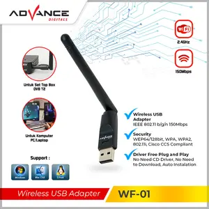 [COD] Advance WF-01 / WF01 USB Dongle Wifi Wireless Adapter Receiver Alat Antena Device  Laptop  Pc  Portable  Sinyal