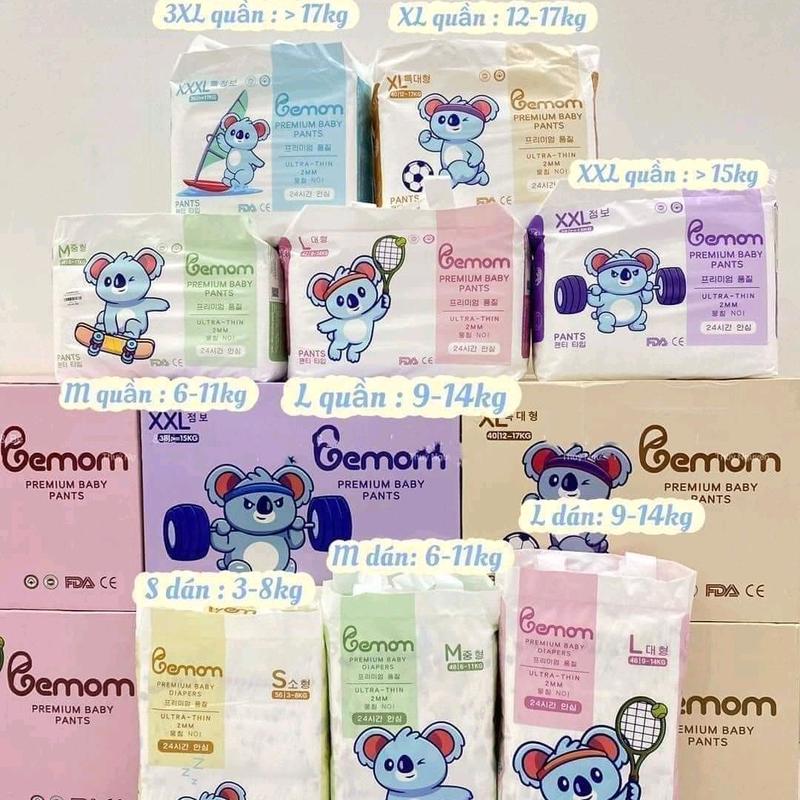 (Thanh lý cắt mã) Bỉm BEMOM Plus cho bé hàng nội địa Hàn đủ size 0