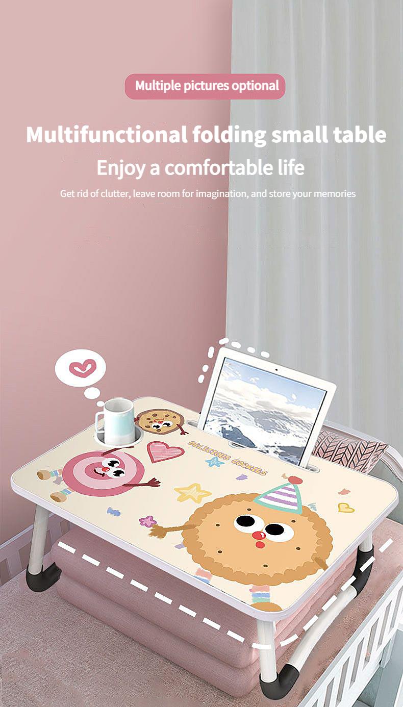 Product Introduction of Cartoon Cute Foldable Bed Desk with Laptop Tray for Dorm & Student Use - Portable and Convenient 20