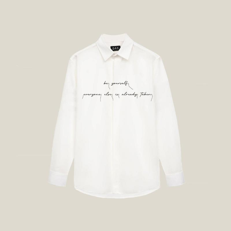 LETTER SHIRT ÁO SƠ MI NAM - DAS - TRẮNG 0