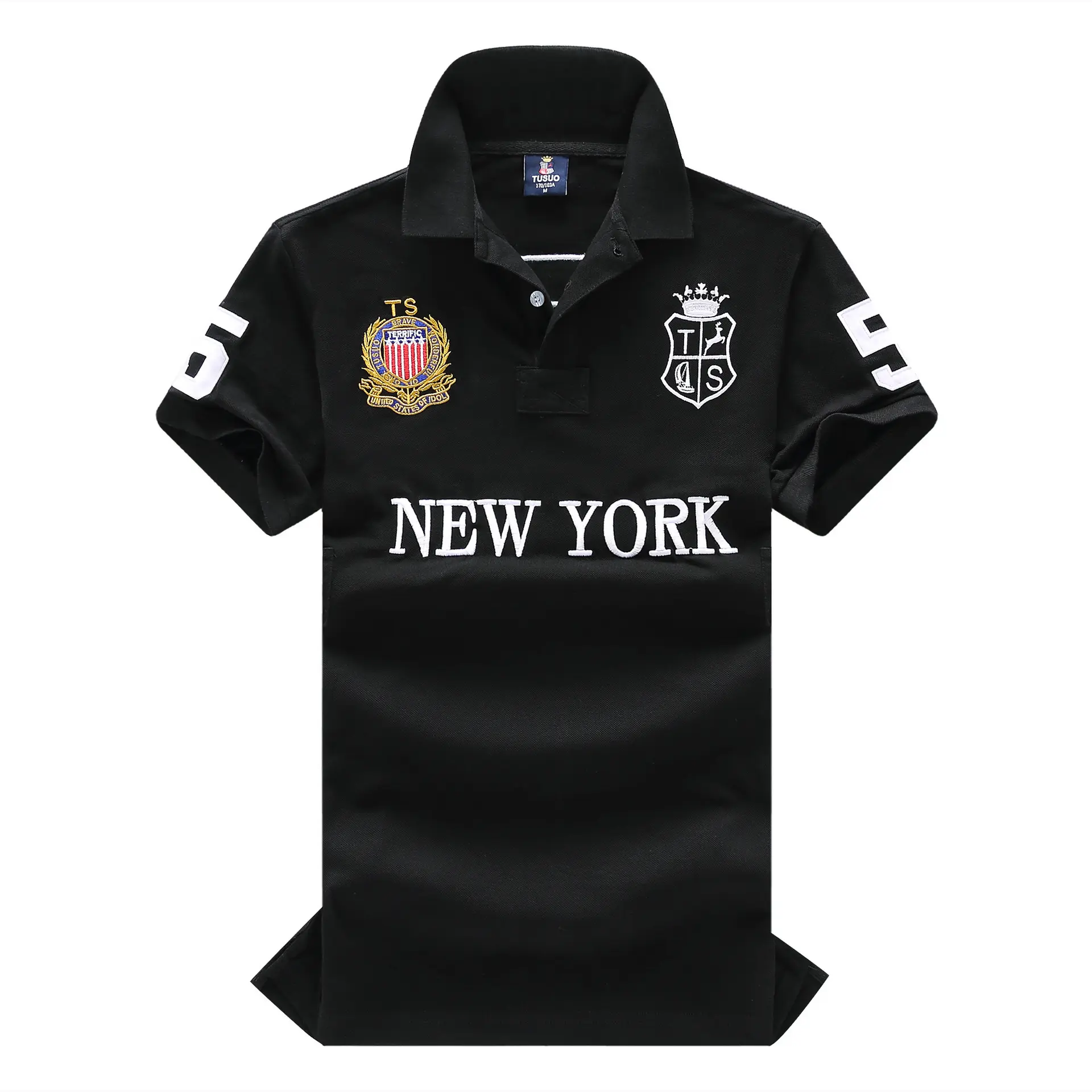 TS Men Polo Shirts Original NEW YORK Brand Embroidered Short Sleeve Leisure Sports Loose New Summer Great Designer Plus EU Size 7XL