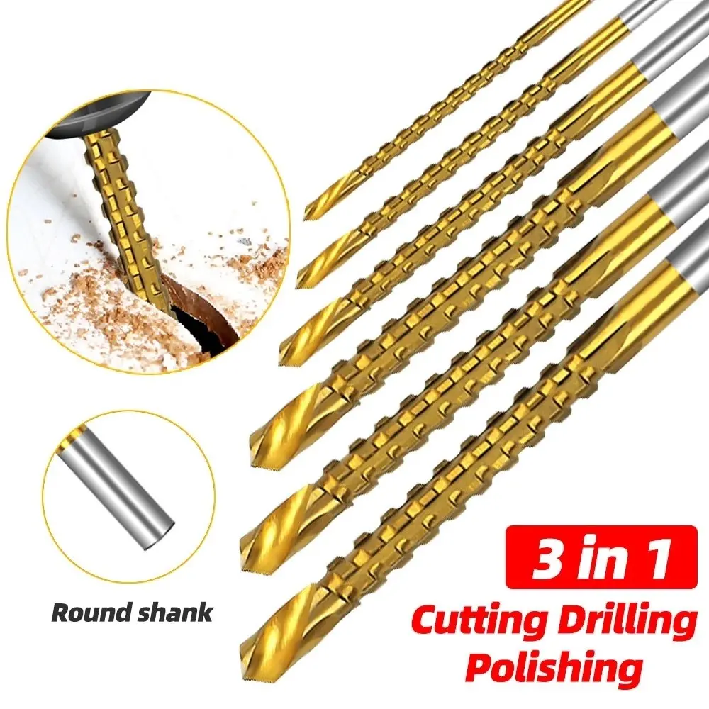 Bộ Mũi Khoan HSS, 1 Cái, Thích Hợp Cho Vòi Tổng Hợp Hệ Mét Xoắn Helix, Khoan Gỗ, Để Cắt Và Khoan Rãnh