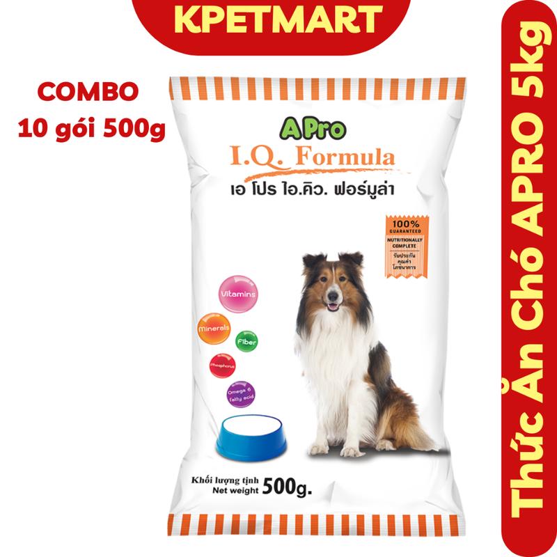 <5kg> Hạt Chó Trưởng Thành APRO IQ Formula 5kg 10 gói 500g - Thức Ăn Hạt Cho Chó - KPETMART
