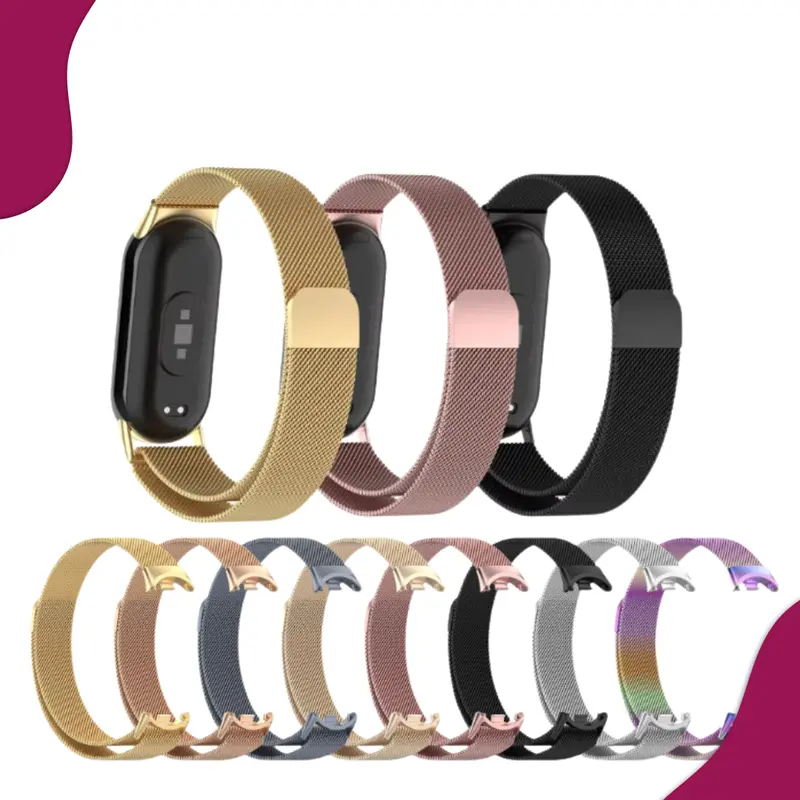 Milanese Magnet Loop Strap for Xiaomi Mi Band 8 9 Jam 1