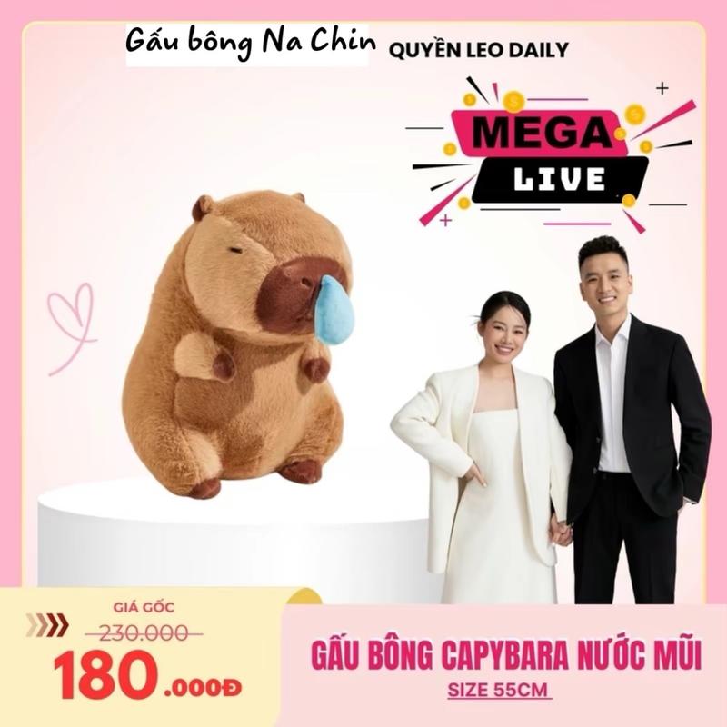 SIZE 50,65Gấu Bông Cabybara Chuột Lang Nước Mũi Ciu Gà Kéo được Hàng QC Cao Cấp Chất Lông Mềm Mượt . Làm quà Tặng Trang Trí Gối Ôm . Thú Nhồi Bông Toy Thú Bông Đồ Chơi Phát Nhạc Voi Phát Nhạc