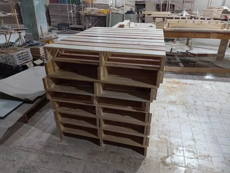 Giường Pallet Gỗ Thông- 2 kích thước giường Đơn (gỗ mới, nói không với gỗ tái sử dụng). Hiện đại. 5