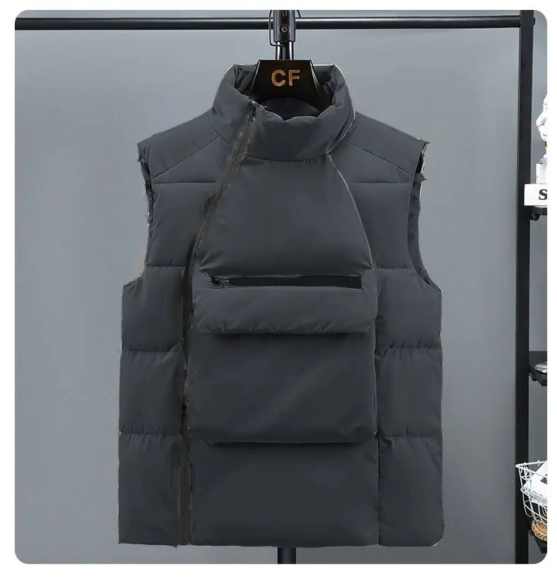 Jaket Rompi Gelembung Pria Casual Bahan Perasut Waterpoof Model Saku Depan Korean Style Size Jumbo Bodyvest Saftey Keren Cowo Cowok Rompi Moto