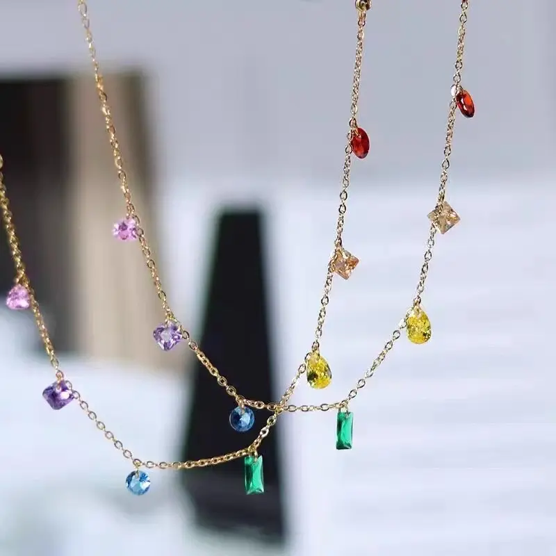 Kalung Titanium Wanita Warna Warni K896 1