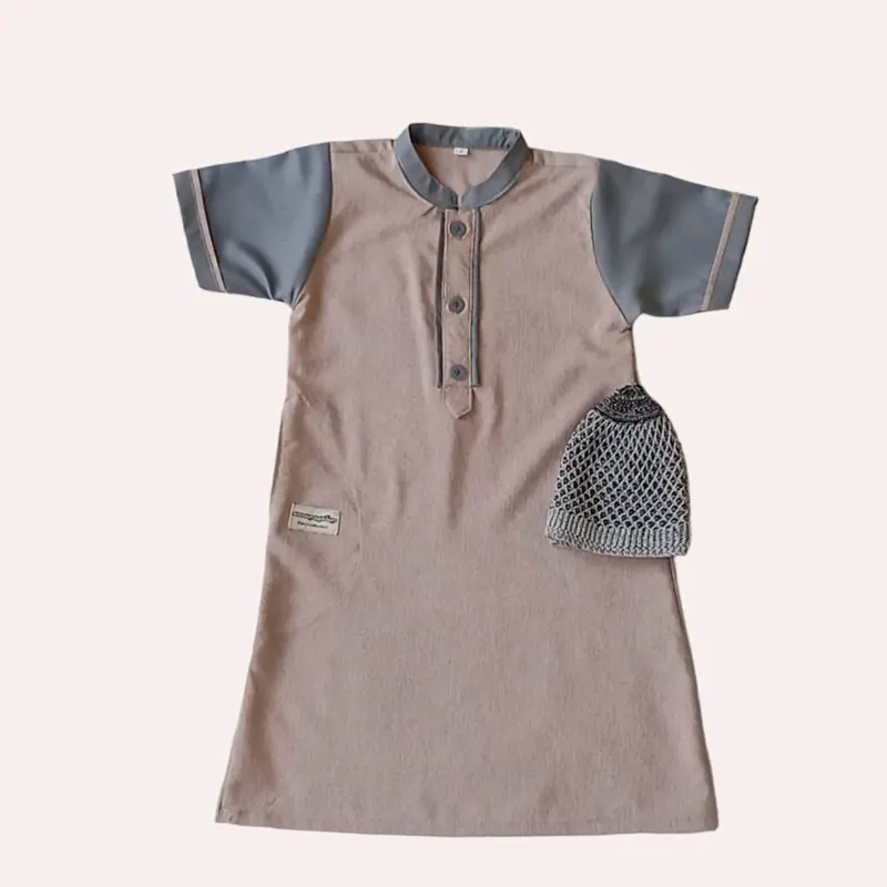 Jubah gamis anak laki-laki usia 6bln-8th Katun Madina 3
