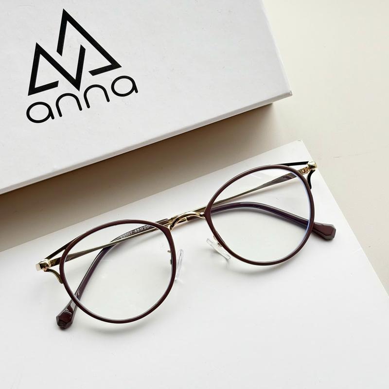 Gọng kính ANNA cao cấp dáng tai mèo quốc dân nhựa mix kim loại 90029