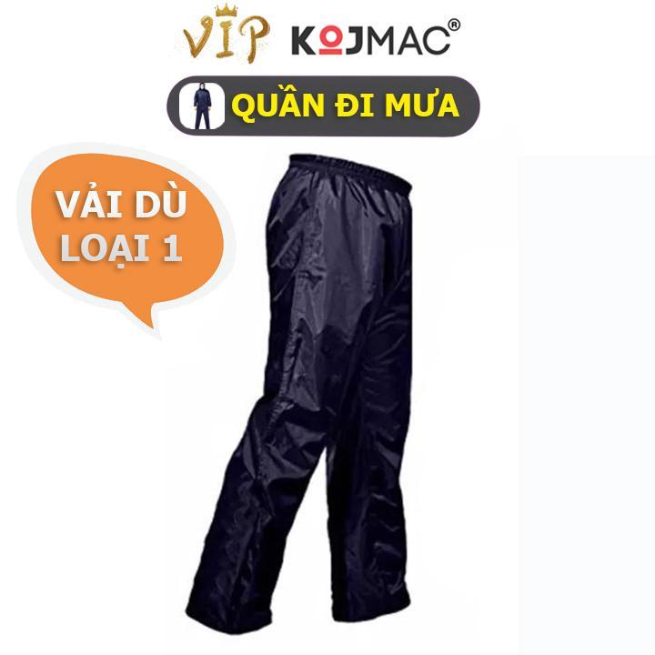  Quần Đi Mưa Vải Dù KOJMAC Cao Cấp Chống Thấm Nước   Size Lớn 60-80kg Siêu Bền Kết Hợp Phối Áo Mưa Thành Bộ Thời Trang   