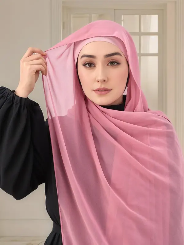 Women's Solid Color Double Sided Hijab Sticker, Non-slip Hijab Sticker, Casual Hijab Accessories for Women & Girls 6