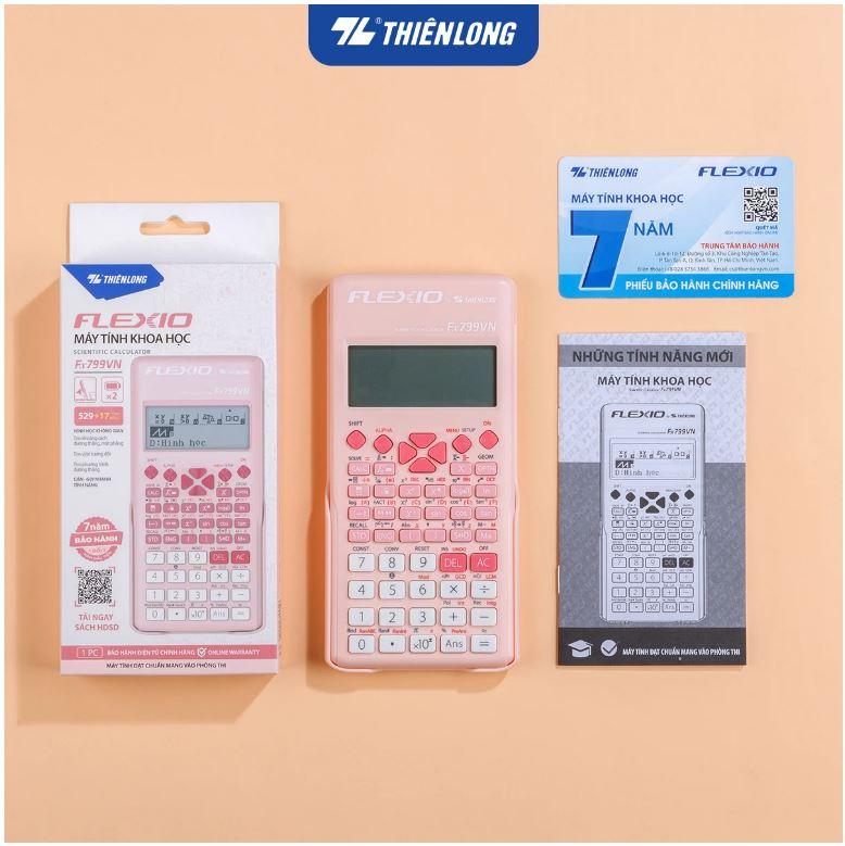 Máy tính cầm tay Flexio 799 MÀU HỒNG bản mới 2024