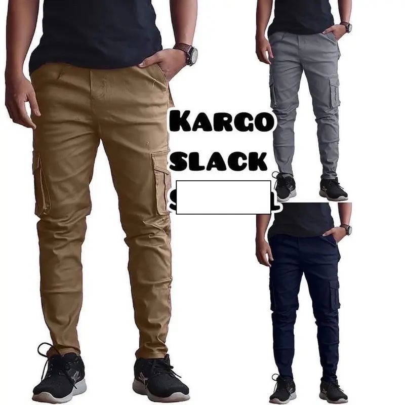 Read StockSeluar Sleck 6poket Cargo pant for lelaki dan perempuan bole pakai(size:-s-2XL) Plain Plain Cotton Low Waist Casual
