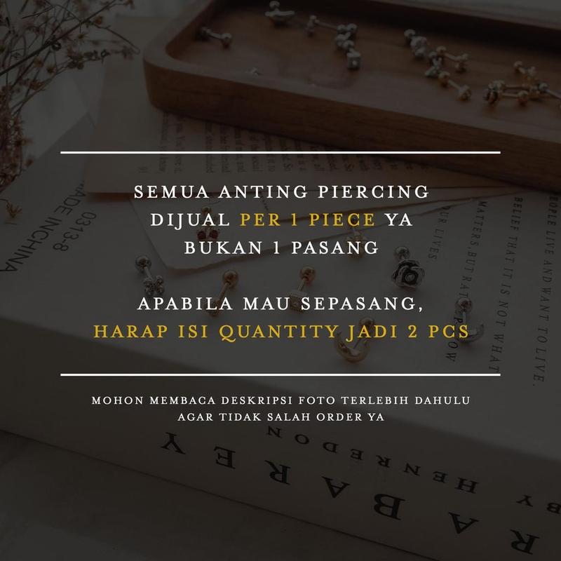 1685 / 1686 -  (HARGA 1 BIJI) ANTING KARAKTER TINDIKAN HELIX TRAGUS 1