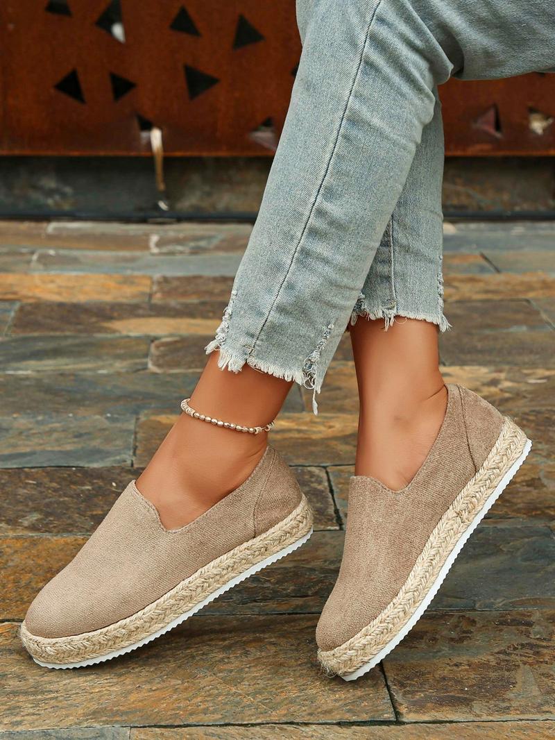 Product Introduction of Women's Simple Comfortable Slip on Flatform Shoes, Casual Round Toe Shoes for Summer, Lightweight Breathable Shoes for Daily Wear 13