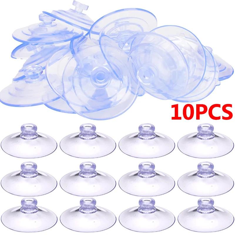 Ống Hút Đầu Nấm Cốc Hút PVC Trong Suốt, Bộ 10 Cái, Thích Hợp Cho Kính Và Cửa Sổ, Ống Hút Chân Không Mạnh, Móc Treo Khăn, Để Trang Trí Nội Thất 0