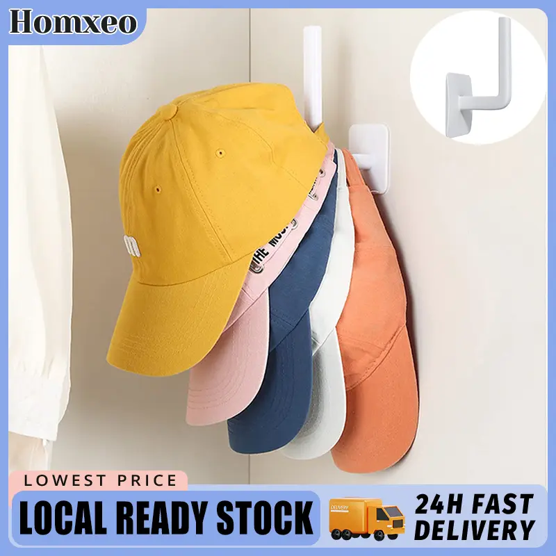 1PC Hat Rack For Baseball Hats Adhesive Hat Hooks For Wall Hat Hanger Storage Hat Organizer