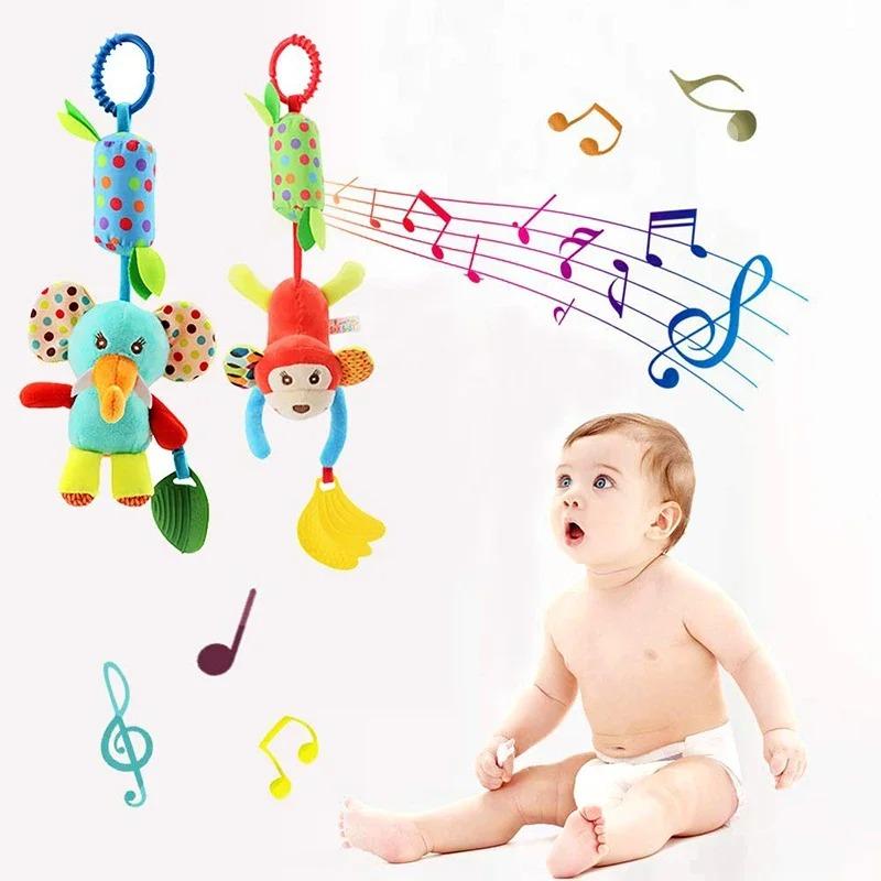 Product Introduction of Baby Sensory Hanging Rattles Soft Learning Toy Plush Animals Stroller Infant Car Bed Crib with Teether for Bebe Babies Toddlers 8