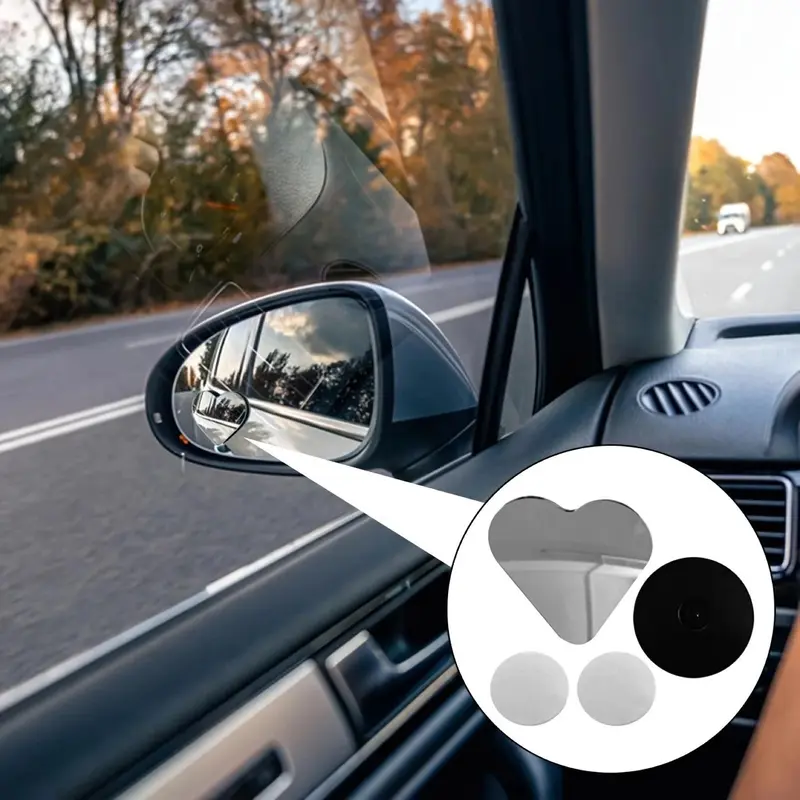 Heart Shaped Car Side Mirror, 2 Counts/set Car Blind Spot Mirror, Car Rear View Mirror, Universal Car Exterior Accessories for Car Decoration 5