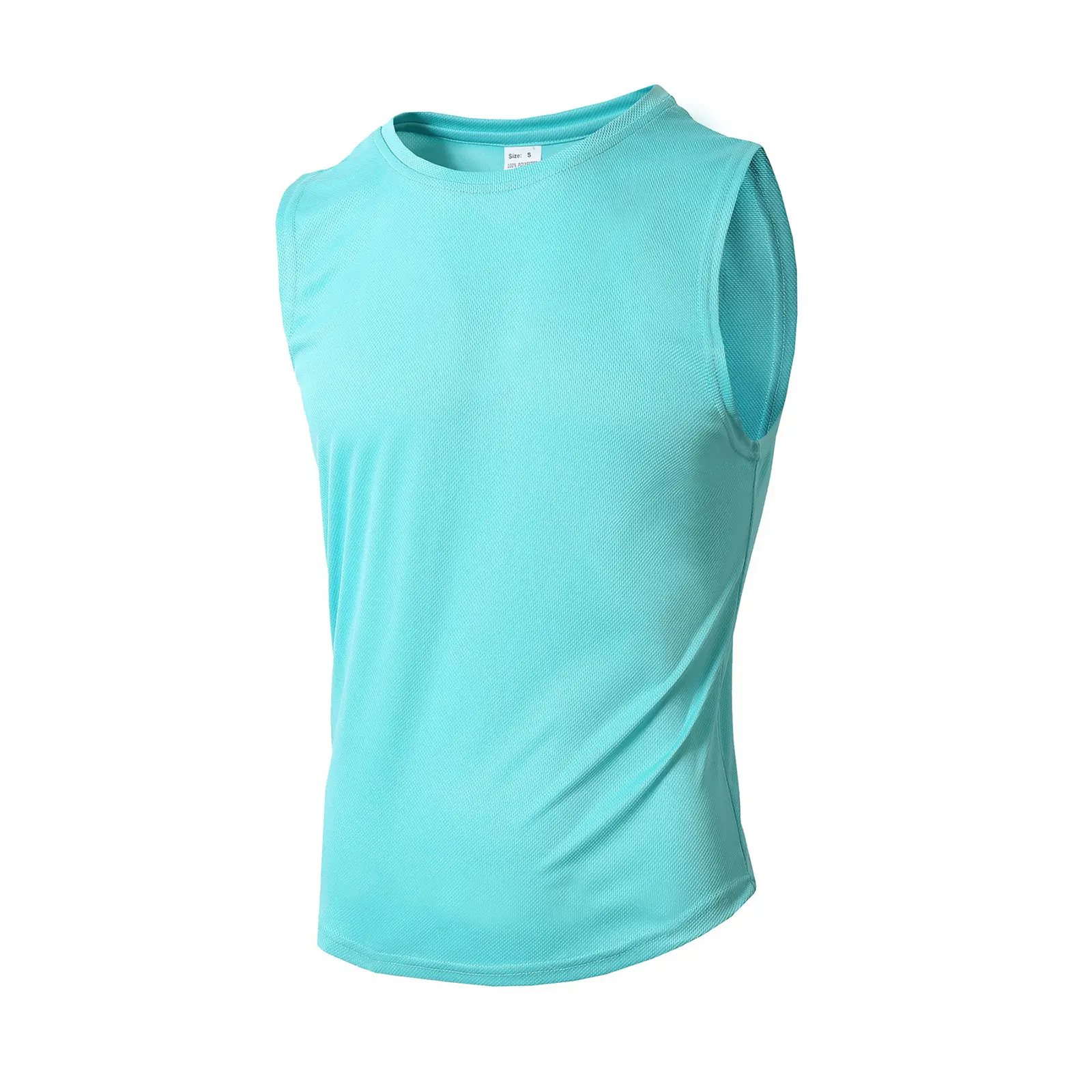 Men's Knit Tank Tops Casual Solid Color Sleeveless Muscle T-Shirt Workout Fitness Sleeveless Gym Tops Streetwear