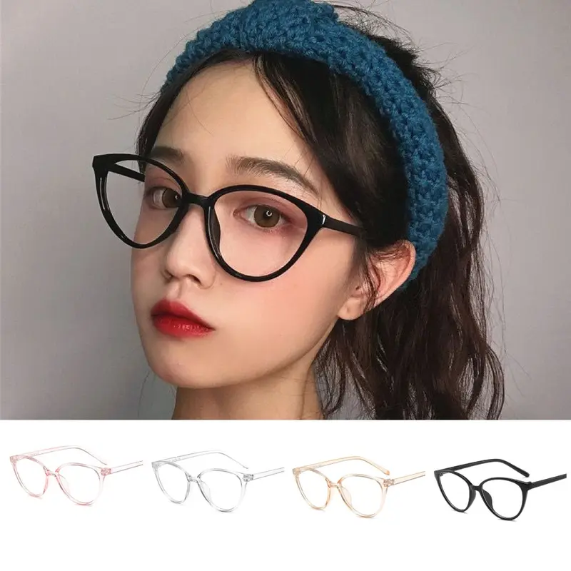 BISA COD F5538 Kacamata Anti Radiasi  / Kacamata Wanita Gaya / Kacamata Anti UV Hitam Lensa Plastik Putih Eyewear Glasses 7