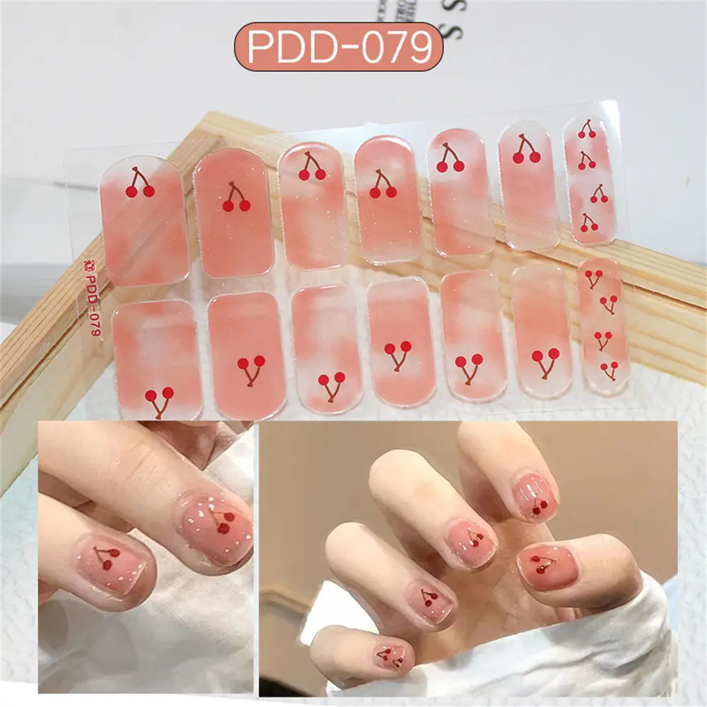 Miếng Dán Móng Tay Dễ Thương, 14 Cái / bộ, Thời Trang Hoạt Hình, Có Thể Xé Và Bền, Tự Làm, Miếng Dán Móng Tay Cô Gái Đẹp, Trọn Bộ