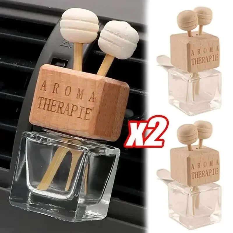 Empty Glass Cute Car Freshener Bottle  Clip Air Vent Outlet Aroma Auto Accessories