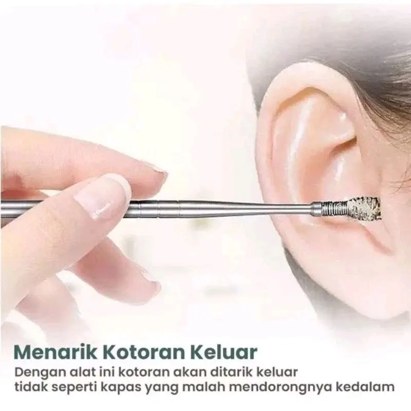 ALAT PEMBERSIH TELINGA / KOREK KUPING 5 IN 1 dan 8 IN 1 / EAR PICK CLEANER STAINLESS STEEL 4