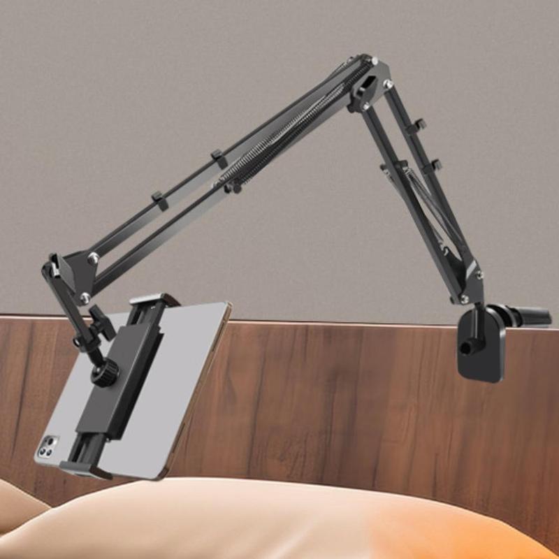 Adjustable Desktop Tablet Holder, Foldable Tablet Arm Clip, Flexible Desktop Tablet Stand for iPad 0