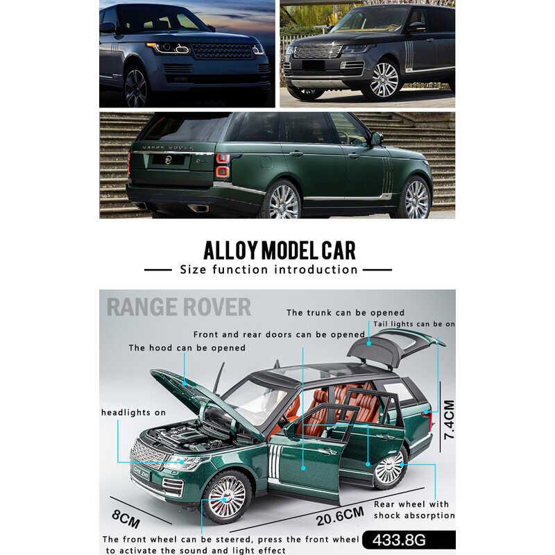 Product Introduction of Mô Phỏng Xe Ô Tô Land Range Rover Suv, 1 Mô Hình 24 Kích Thước, Âm Thanh Và Ánh Sáng Kéo Lùi, Đồ Trang Trí Bộ Sưu Tập Hợp Kim, Thích Hợp Cho Bé Trai, Đồ Chơi Ô Tô, Tuyệt Vời Làm Quà Tặng Toy 11