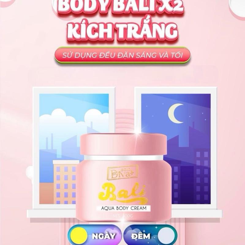 B180 - LẺ 1 KEM BODY BA-LI HỖ TRỢ DƯỠNG TRẮNG TOÀN THÂN 200GRAM - AQUA BODY CREAM Spf45++ Làm Đẹp Da