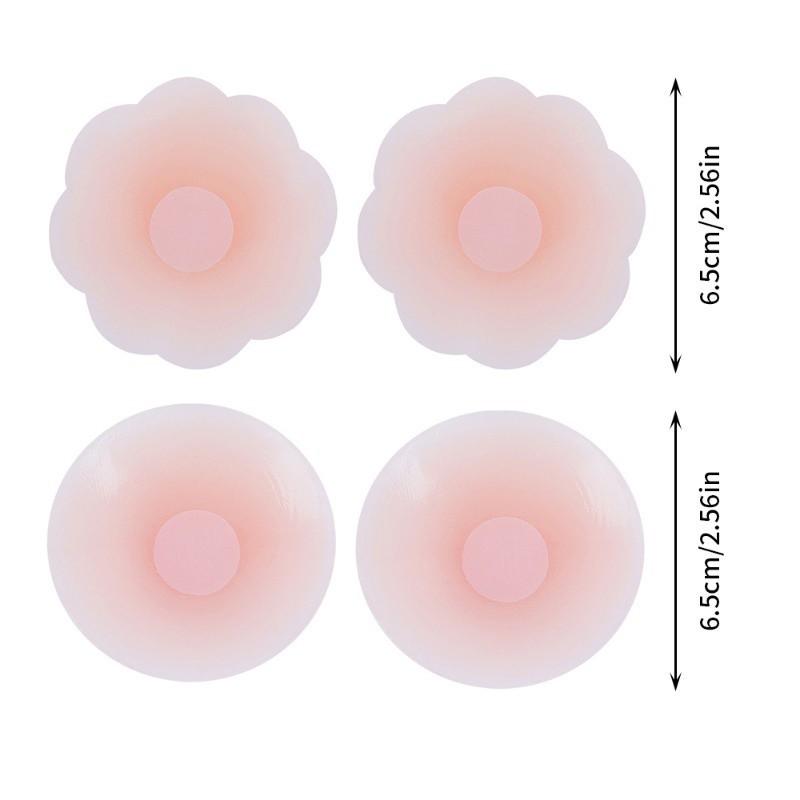 Product Introduction of Self Adhesive Silicone Nipple Cover / Reusable Breast Petals Lift Invisible Pasties Bra /Invisible Nipple Pasties Stickers with Box 46