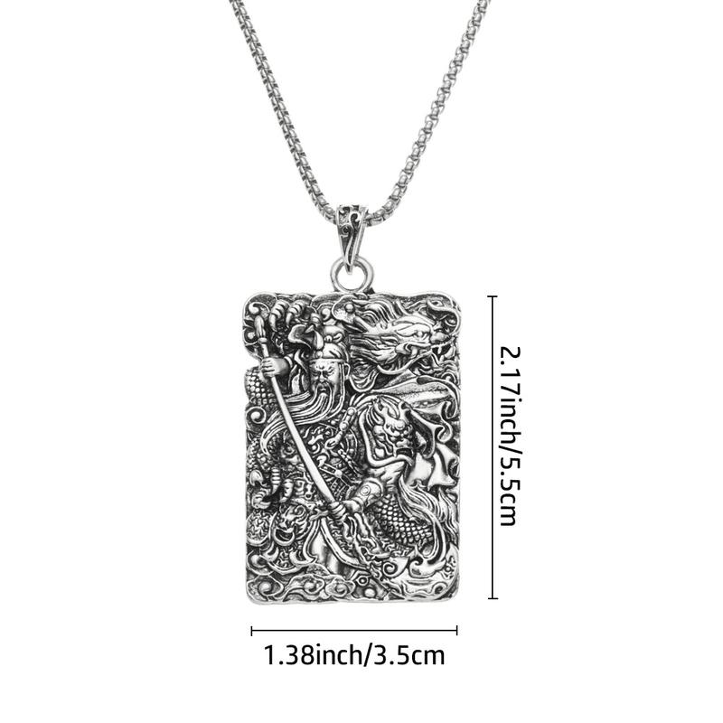Product Introduction of Vòng Cổ Kim Loại Cho Nam, Mặt Dây Chuyền Quan Công, Guan Erye Yibo Yuntian, Quà Tặng 13