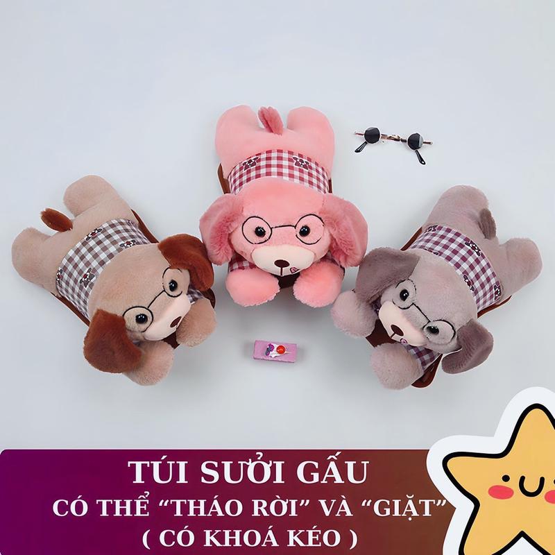 Túi sưởi điện gấu bông giữ ấm chườm đau bụng hàn quốc đa năng. Quà Tặng Bạn Gái Và Gia Đình - Chườm Nóng , Lạnh Sạc Điện /An Toàn Cao Cấp Cao Su set  quà