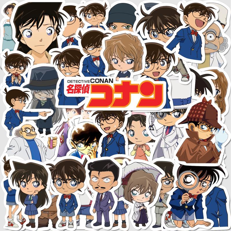 50 Pcs Sticker Pack Anime Detektif Conan / Stiker Detective Conan Anime ...