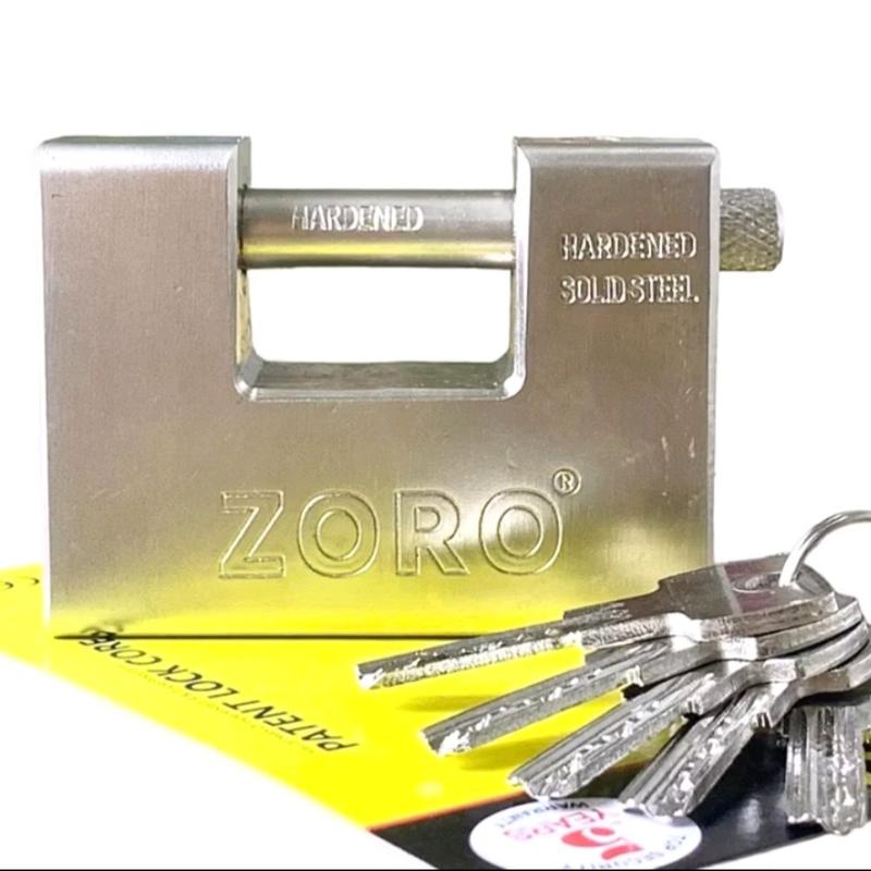 Ổ khoá cửa Cầu Ngang ZORO [MẪU MỚI] chống cắt chống đập khoá chốt ngang thép không rỉ,nặng 1,1kg