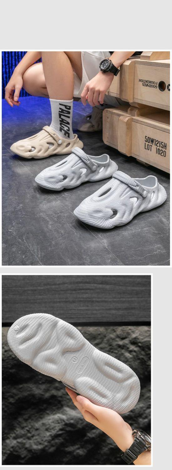 Product Introduction of Waste Soil Wind Cocoon Breaking Series Men's Outdoor Casual 2025 New Beach Sports Two-Way Wear Driving Non-Slip Pump 16