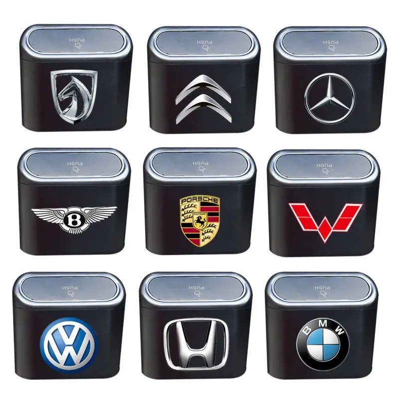 Thùng Đựng Rác Xe Hơi - Thùng Rác Mini Để Trên Ô Tô - Thùng Rác Ô Tô Có Logo Xe - Chất Liệu Nhựa ABS Cao Cấp 1
