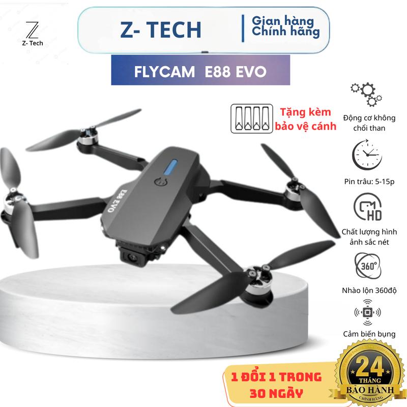   Tặng Bảo Vệ Cánh  Flycam E88 EVO E88 Pro Giá Siêu Rẻ Cho Học Sinh Người Mới Tập Chơi Định Vị GPS 5G Tự Quay Về  Không   Động Cơ Không Chổi Than Thời Gian Bay khoảng 15 Phút Drone Camera Phụ Kiện Silicone fly  cam giare 